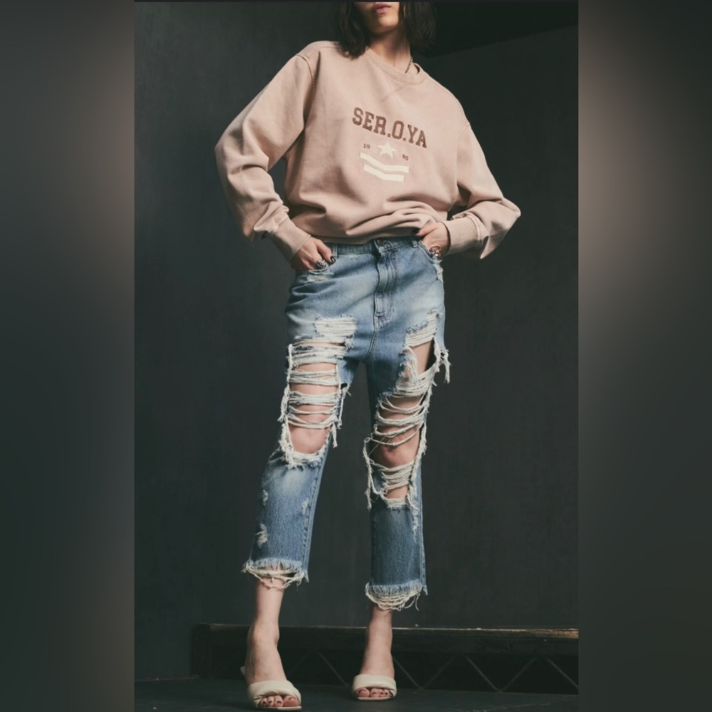 NWT SER.O.YA ISSAC SWEATSHIRT SIZE MEDIUM IN VINTAGE SAND